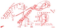 MOLDURA/PROTECTOR  para Honda CIVIC DIESEL 2.2 ELEGANCE 5 portas 6 velocidades manuais 2012