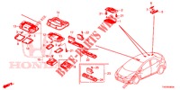 LUZ INTERIOR  para Honda CIVIC DIESEL 2.2 S 5 portas 6 velocidades manuais 2012