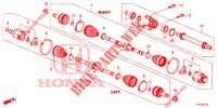 VEIO TRANSMISSAO FRENTE/MEIO VEIO (DIESEL) (2.2L) para Honda CIVIC DIESEL 2.2 S 5 portas 6 velocidades manuais 2012