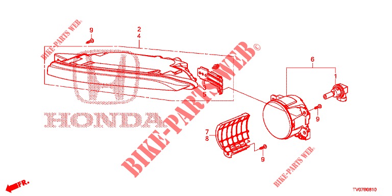 LUZES DE NEVOEIRO / LUZES DE CONDUÇÃO DE DIA para Honda CIVIC DIESEL 2.2 EXECUTIVE 5 portas 6 velocidades manuais 2012