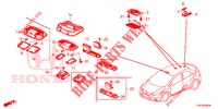 LUZ INTERIOR  para Honda CIVIC 1.4 COMFORT 5 portas 6 velocidades manuais 2013