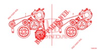 CORREIA DO ALTERNADOR (1.8L) para Honda CIVIC 1.8 EXECUTIVE 5 portas 6 velocidades manuais 2013