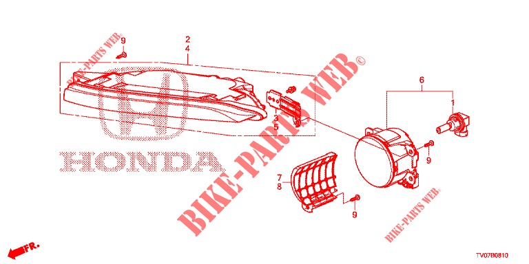 LUZES DE NEVOEIRO / LUZES DE CONDUÇÃO DE DIA para Honda CIVIC 1.8 EXECUTIVE 5 portas automática de 5 velocidades 2013