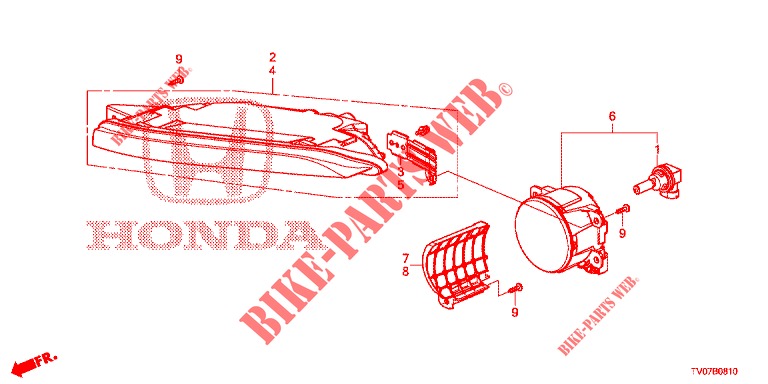 LUZES DE NEVOEIRO / LUZES DE CONDUÇÃO DE DIA para Honda CIVIC 1.8 LIFESTYLE 5 portas 6 velocidades manuais 2013
