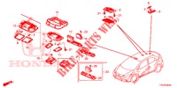 LUZ INTERIOR  para Honda CIVIC 1.8 S 5 portas automática de 5 velocidades 2013