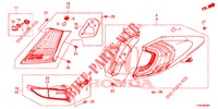 LUZ TRASEIRA/LUZ MATRICULA (PGM FI)  para Honda CIVIC DIESEL 1.6 EXECUTIVE AUDIOLESS 5 portas 6 velocidades manuais 2015