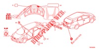 EMBLEMAS/ETIQUETAS CUIDADO  para Honda CIVIC TOURER 1.8 LIFESTYLE 5 portas automática de 5 velocidades 2014