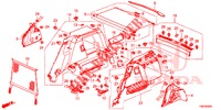 FORRO LAT. PORTA MALAS  para Honda CIVIC TOURER 1.8 LIFESTYLE 5 portas automática de 5 velocidades 2014