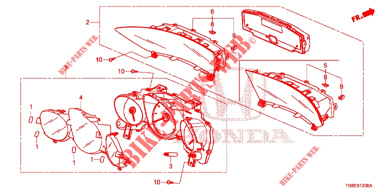 VELOCIMETRO  para Honda CIVIC TOURER DIESEL 1.6 S 5 portas 6 velocidades manuais 2015