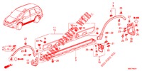 GUARNICAO DA SOLEIRA LATERAL/PROTECTOR  para Honda CR-V 2.0 COMFORT 5 portas 6 velocidades manuais 2012