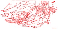 TAPETE PISO/ISOLADOR  para Honda CR-V 2.0 COMFORT 5 portas 6 velocidades manuais 2012