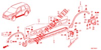 GUARNICAO DA SOLEIRA LATERAL/PROTECTOR  para Honda CR-V 2.0 EXECUTIVE 5 portas automática de 5 velocidades 2012
