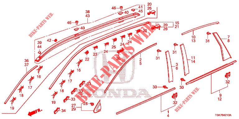 GRELHA FRENTE/MOLDURA  para Honda CR-V 2.0 S 5 portas 6 velocidades manuais 2014