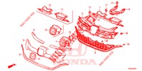 GRELHA FRENTE/MOLDURA (2) para Honda CR-V 2.0 ELEGANCE 5 portas automática de 5 velocidades 2015