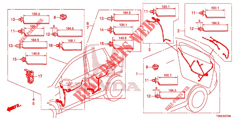 CABLAGEM (LH) (5) para Honda CR-V 2.0 ELEGANCE 5 portas automática de 5 velocidades 2015