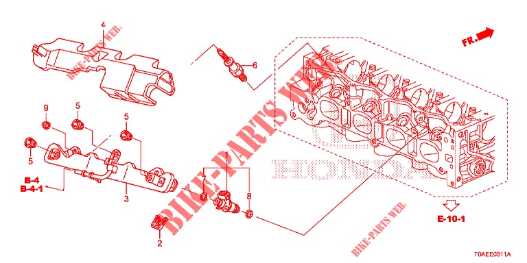 INJECTOR COMBUSTIVEL (2.0L) para Honda CR-V 2.0 ELEGANCE 5 portas automática de 5 velocidades 2015
