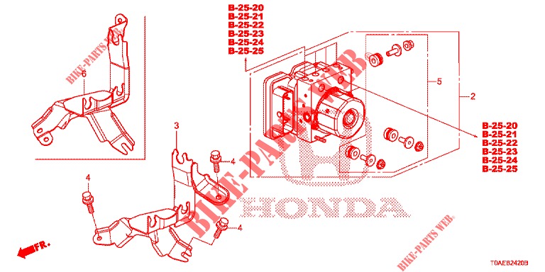 MODULADOR VSA(D.)('00 )  para Honda CR-V 2.0 ELEGANCE 5 portas automática de 5 velocidades 2015