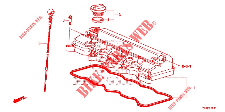 TAMPA CABECA MOTOR (2.0L) para Honda CR-V 2.0 ELEGANCE 5 portas automática de 5 velocidades 2015