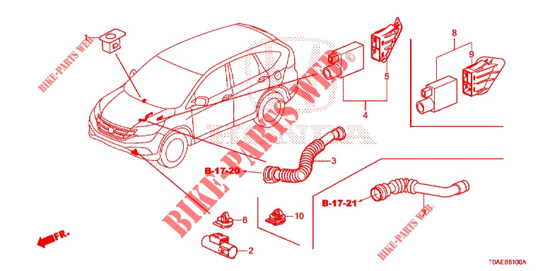 AR CONDICIONADO (SENSEUR/CLIMATISEUR D'AIR AUTOMATIQUE) para Honda CR-V 2.0 EXCLUSIVE NAVI 5 portas automática de 5 velocidades 2015