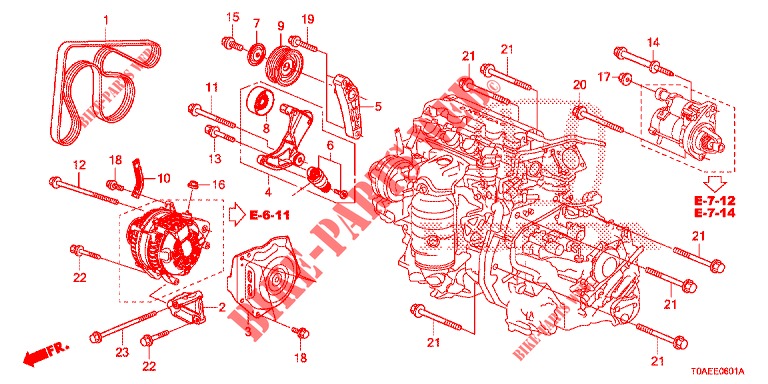 AUTO TENSOR (2.0L) para Honda CR-V 2.0 EXCLUSIVE NAVI 5 portas automática de 5 velocidades 2015