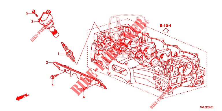 BOBINA DE ORIFICIO DE BUJAO (2.0L) para Honda CR-V 2.0 EXCLUSIVE NAVI 5 portas automática de 5 velocidades 2015