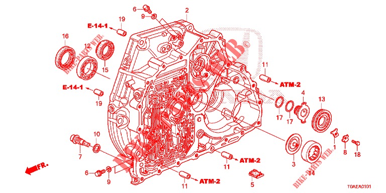 CAIXA CONVERSOR BINARIO (2.0L) para Honda CR-V 2.0 EXCLUSIVE NAVI 5 portas automática de 5 velocidades 2015