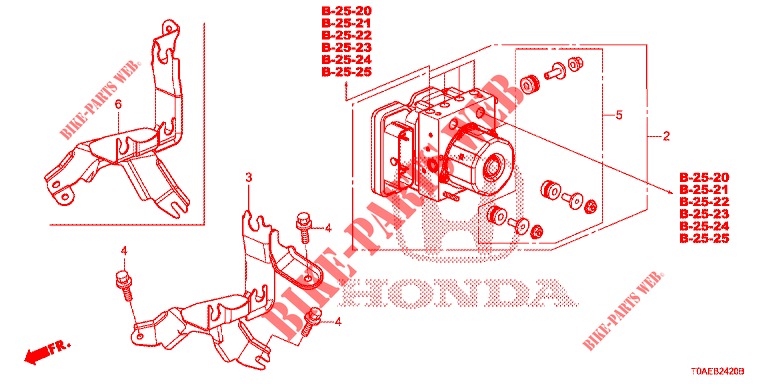 MODULADOR VSA(D.)('00 )  para Honda CR-V 2.0 EXCLUSIVE NAVI 5 portas automática de 5 velocidades 2015