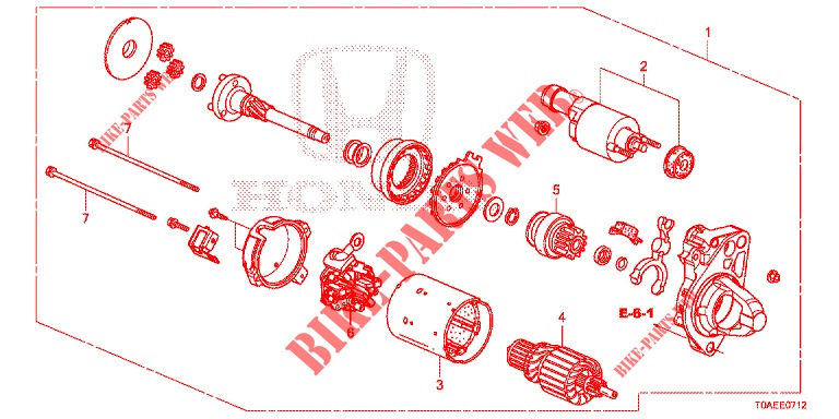 MOTOR ARRANQUE (DENSO) (2.0L) (1) para Honda CR-V 2.0 EXCLUSIVE NAVI 5 portas automática de 5 velocidades 2015