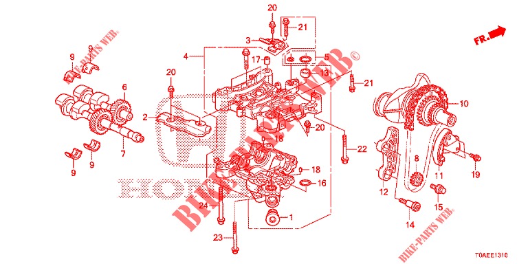 VEIO EQUILIBRAGEM (2.0L) para Honda CR-V 2.0 EXCLUSIVE NAVI 5 portas automática de 5 velocidades 2015
