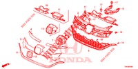 GRELHA FRENTE/MOLDURA  para Honda CR-V 2.0 EXCLUSIVE NAVI 5 portas 6 velocidades manuais 2017