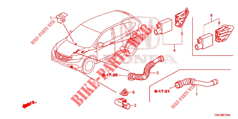 AR CONDICIONADO (SENSEUR/CLIMATISEUR D'AIR AUTOMATIQUE) para Honda CR-V DIESEL 1.6 COMFORT 5 portas 6 velocidades manuais 2014