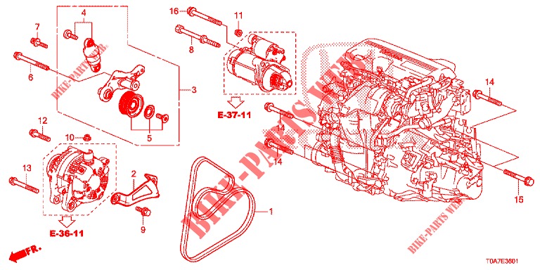 AUTO TENSOR (DIESEL) (1.6L) para Honda CR-V DIESEL 1.6 COMFORT 5 portas 6 velocidades manuais 2014