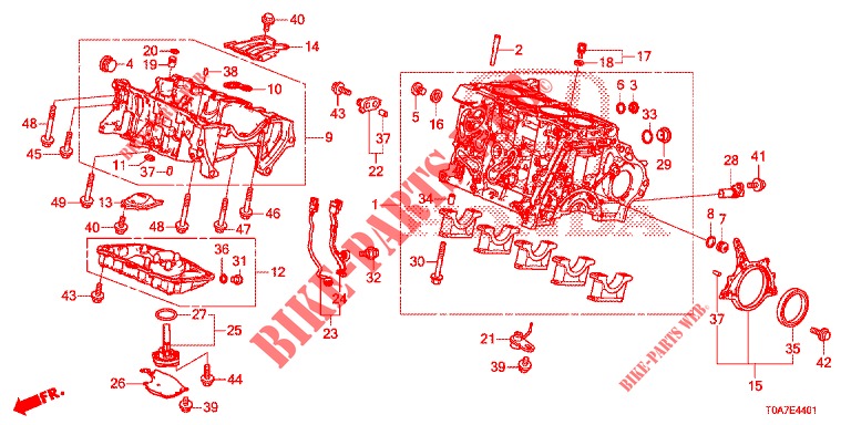 BLOCO CILINDROS/CARTER OLEO (DIESEL) (1.6L) para Honda CR-V DIESEL 1.6 COMFORT 5 portas 6 velocidades manuais 2014