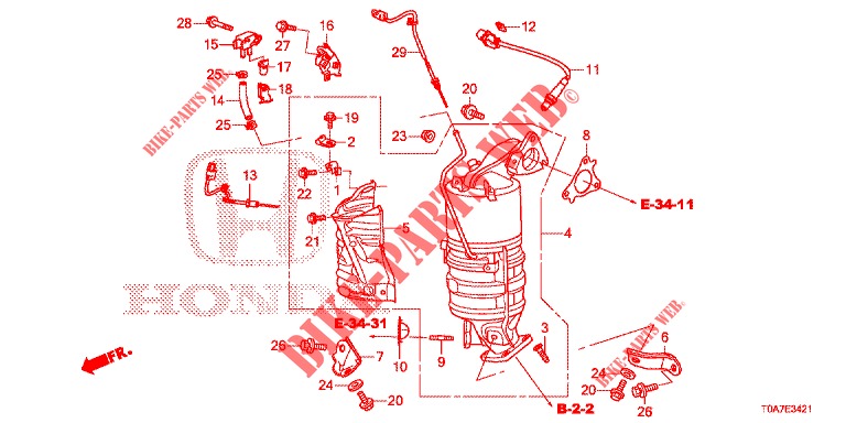 CONVERSOR BINARIO (DIESEL) (1.6L) para Honda CR-V DIESEL 1.6 COMFORT 5 portas 6 velocidades manuais 2014