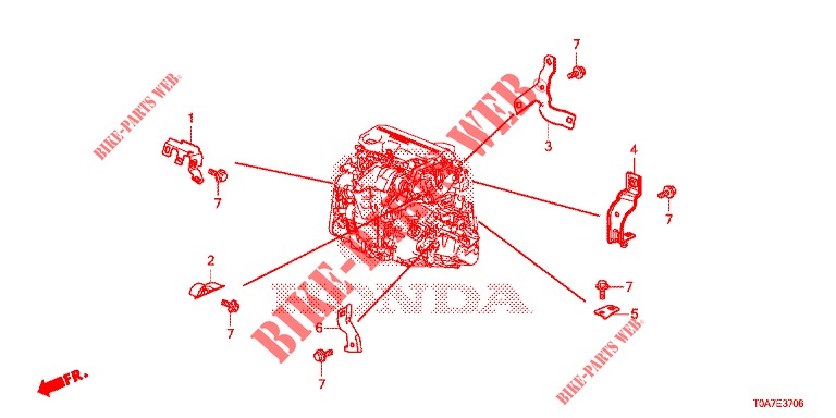 ESTEIO DO ARNES DO MOTOR (DIESEL) (1.6L) para Honda CR-V DIESEL 1.6 COMFORT 5 portas 6 velocidades manuais 2014
