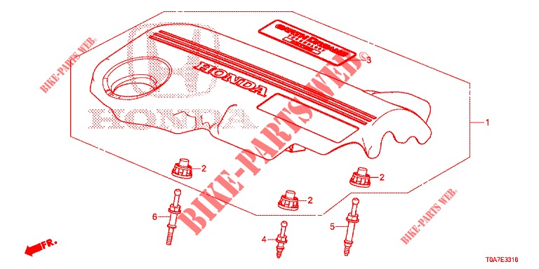 TAMPA MOTOR (DIESEL) (1.6L) para Honda CR-V DIESEL 1.6 COMFORT 5 portas 6 velocidades manuais 2014