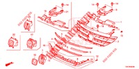 GRELHA FRENTE/MOLDURA  para Honda CR-V DIESEL 1.6 ELEGANCE 5 portas 6 velocidades manuais 2014