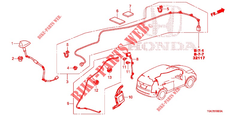 ANTENA/ALTIFALANTE  para Honda CR-V DIESEL 1.6 ELEGANCE 5 portas 6 velocidades manuais 2014