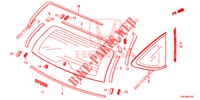 VIDRO TRASEIRO/VIDRO QUARTO  para Honda CR-V DIESEL 1.6 EXECUTIVE NAVI 5 portas 6 velocidades manuais 2014