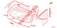 VIDRO TRASEIRO/VIDRO QUARTO  para Honda CR-V DIESEL 2.2 COMFORT 5 portas automática de 5 velocidades 2014
