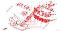 GRELHA FRENTE/MOLDURA (2) para Honda CR-V DIESEL 1.6 EXECUTIVE NAVI 5 portas 6 velocidades manuais 2015