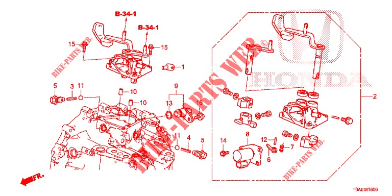 ALAVANCA MUDANCAS (DIESEL) (1) para Honda CR-V DIESEL 1.6 EXECUTIVE NAVI 5 portas 6 velocidades manuais 2015
