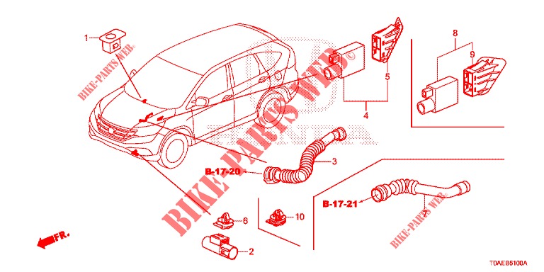 AR CONDICIONADO (SENSEUR/CLIMATISEUR D'AIR AUTOMATIQUE) para Honda CR-V DIESEL 1.6 EXECUTIVE NAVI 5 portas 6 velocidades manuais 2015