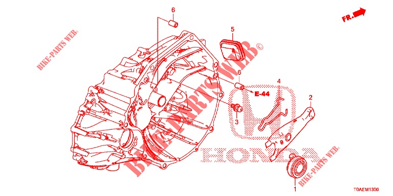 DESENGATE EMBRAIAGEM (DIESEL) (1) para Honda CR-V DIESEL 1.6 EXECUTIVE NAVI 5 portas 6 velocidades manuais 2015
