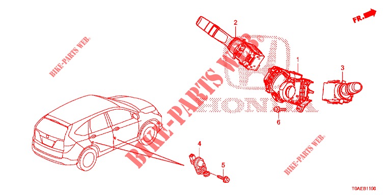 INTERRUPTOR COMBINADO  para Honda CR-V DIESEL 1.6 EXECUTIVE NAVI 5 portas 6 velocidades manuais 2015