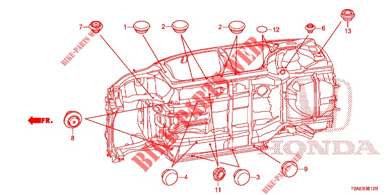 OLHAL (INFERIEUR) para Honda CR-V DIESEL 1.6 EXECUTIVE NAVI 5 portas 6 velocidades manuais 2015