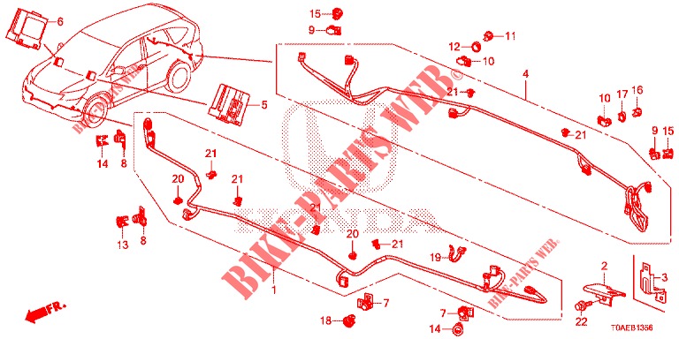 SENSOR ESTACIONAMENTO (2) para Honda CR-V DIESEL 1.6 EXECUTIVE NAVI 5 portas 6 velocidades manuais 2015