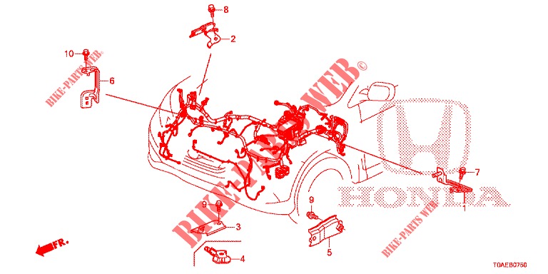 SUPORTE DE CABLAGEM METÁLICA para Honda CR-V DIESEL 1.6 EXECUTIVE NAVI 5 portas 6 velocidades manuais 2015