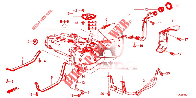 TUBO DO ENCHEDOR DE COMBUSTIVEL (DIESEL) para Honda CR-V DIESEL 1.6 EXECUTIVE NAVI 5 portas 6 velocidades manuais 2015