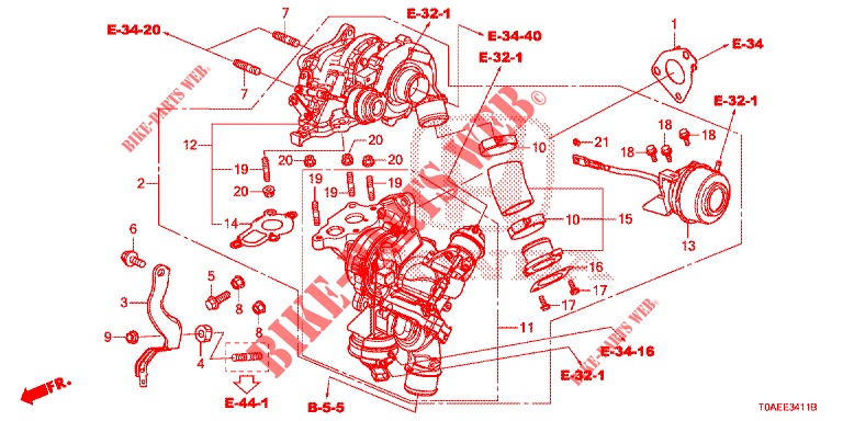 TURBO COMPRESSOR (DIESEL) (2) para Honda CR-V DIESEL 1.6 EXECUTIVE NAVI 5 portas 6 velocidades manuais 2015